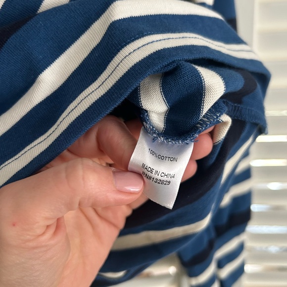 NWT Superdown Sashia Polo Top Oversized  Striped Rugby Shirt Size XXS Blue White - Picture 6 of 7